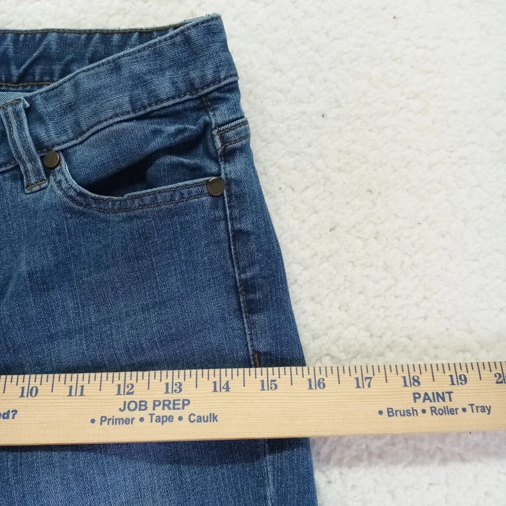 Chaps Denim Madden Straight Blue Jeans Womens Size 2P Petite Stretch Medium Wash